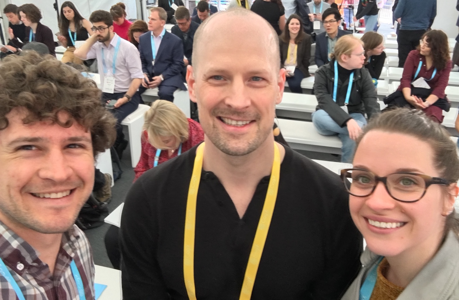Simon, Ben and Martyna at the CogX conference
